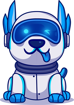 AI INU robot dog character